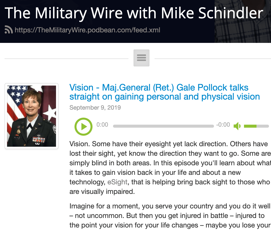 Thumbnail of Military Wires article on helping low vision veterans