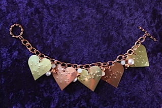 Elegant insights "conversation hearts" bracelet